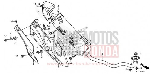 SILENCIEUX D'ECHAPPEMENT SH125ADH de 2017